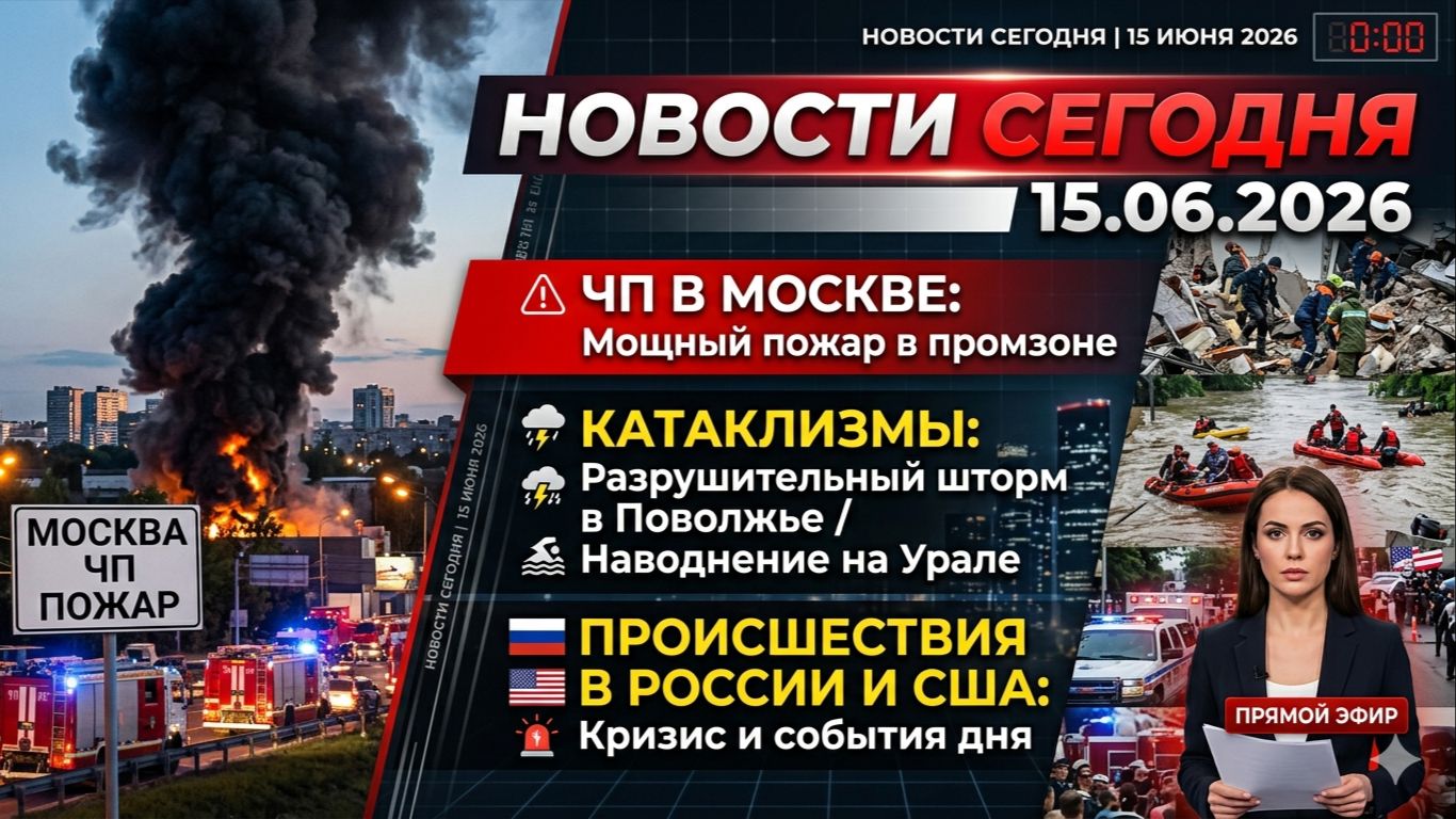 НОВОСТИ СЕГОДНЯ 15 .06.2026 | ЧП в Москве, катаклизмы , события дня, происшествия в России, Иран