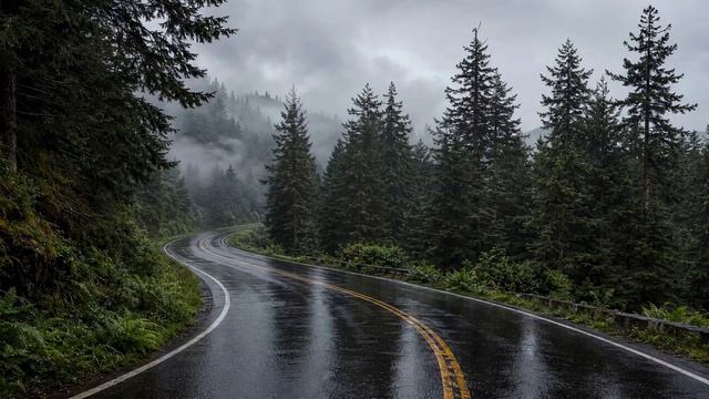 ДОЖДЬ • Лесная дорога 🌧️ звук дождя для сна, отдыха и глубокого расслабления без грома • релакс
