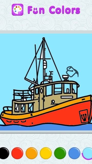 Как нарисовать и раскрасить корабль ⛵️ смотреть онлайн
