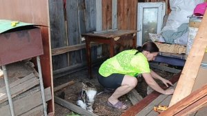 Делаем пол на веранде. Праздник для детей.