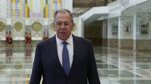 Подход к СМИ С.В.Лаврова после переговоров с А.Г.Лукашенко, Минск, 15 июня 2026 года