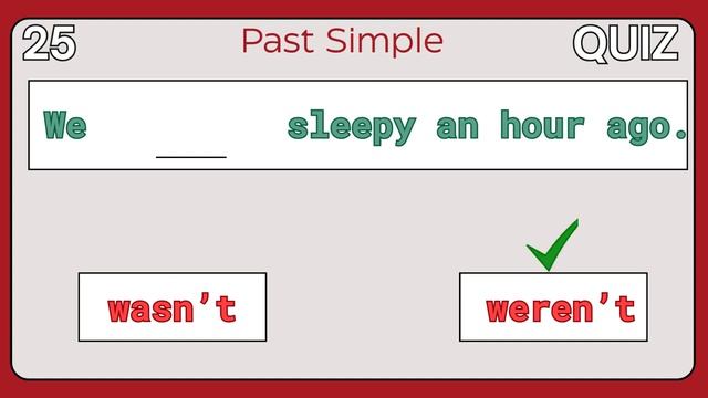 Was VS Were _ Grammar Quiz _ Past Simple_720p