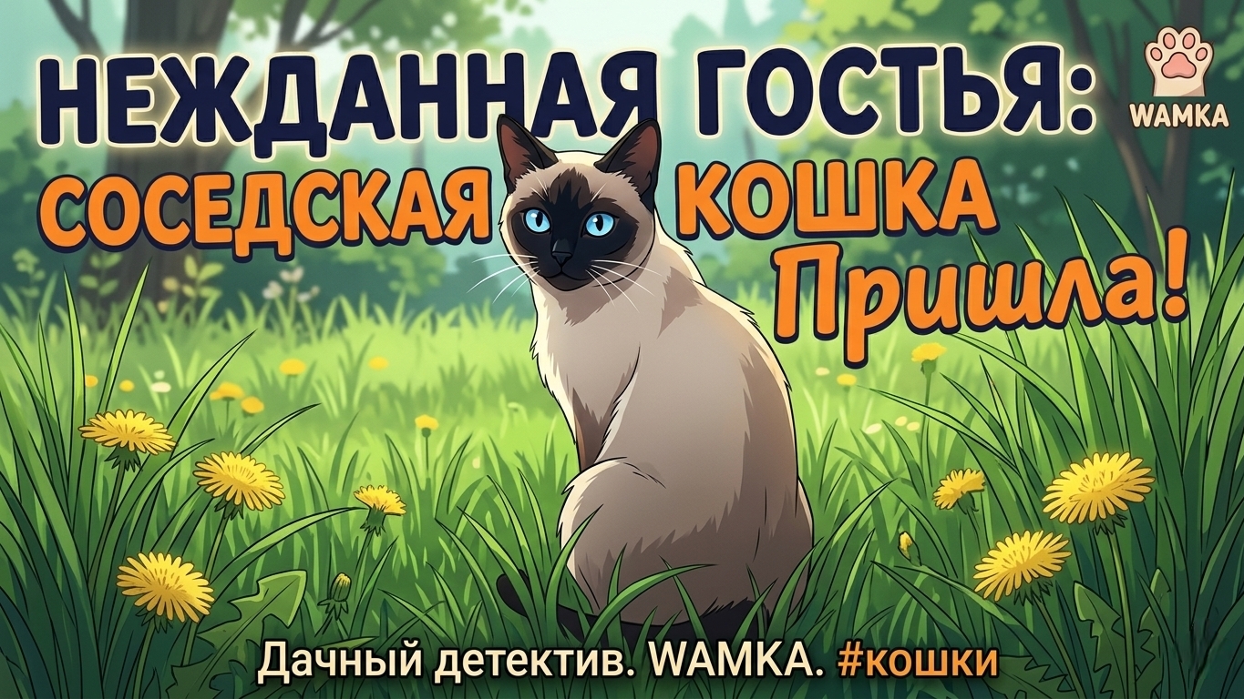 Нежданная гостья: соседская кошка пришла в гости! 🐈