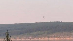 Момент крушения самолета Ту-22М3 в Иркутской области
