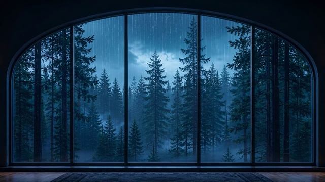 ДОЖДЬ • Вечерний лес 🌧️ звук дождя для сна, отдыха и глубокого расслабления без грома • релакс