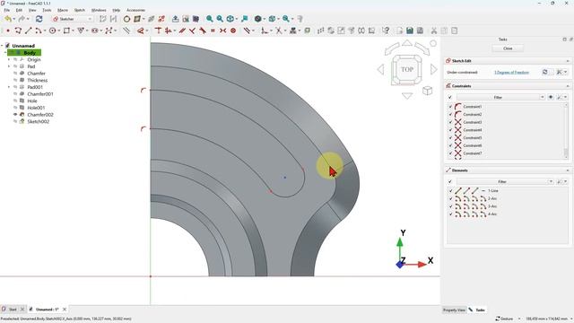 Основы FreeCAD 1.1 Упражнение 10