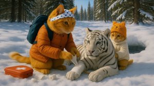 Полная история о пропаже мамы-кошки и о котёнке, о котором заботится добрый папочка-собака 🐶🐈