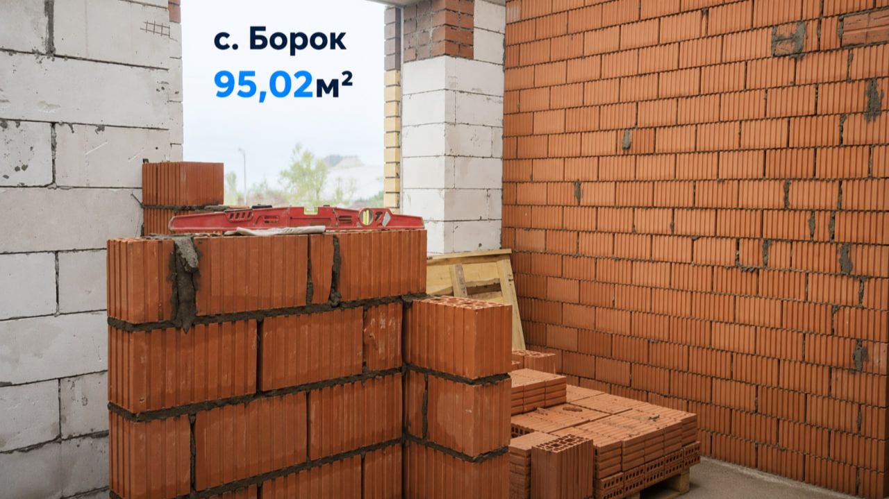 № 3. с. Борок - завершили кладку стен и перегородок