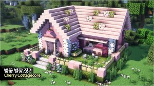 🌸 Дачный декор в виде цветущей вишни. ⛏️Инструкция Майнкрафт для Новичков