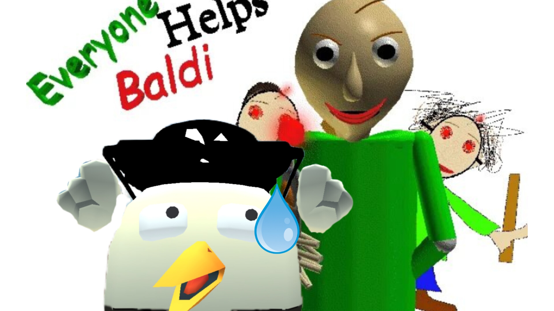 ВСЕ ПЕРСОНАЖИ ПОМОГАЮТ БАЛДИ! прохождение everyone helps baldi смотреть онлайн