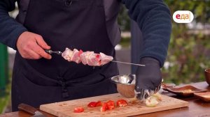 Шашлык из свинины в трёх маринадах и салат с сумахом | На гриле /68