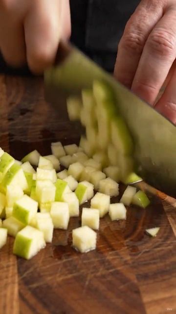 Juicy apple cubes