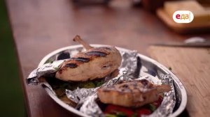 Фаршированная свинина и куриное филе с курагой, и овощные конверты | На гриле /67