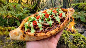 Fire Cooked Filet Steak Sandwich by the Stream