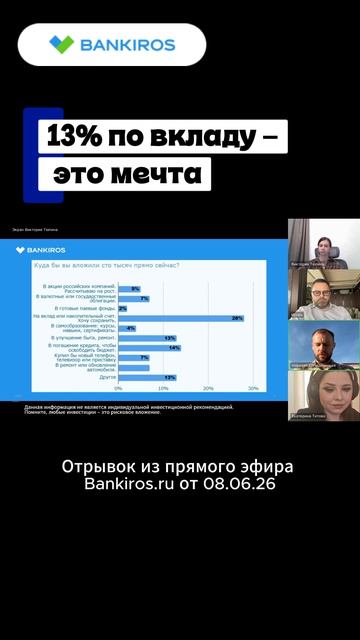 13% по депозиту – это мечта