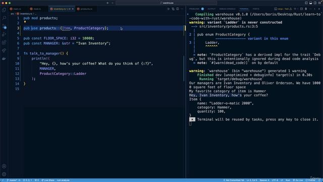 210. Using pub use to Export Names from Submodules смотреть онлайн