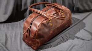 Сумка из кожи своими руками. Дорожная сумка TRAVEL. Работа с кожей. Выкройка Leather travel bag. DIY
