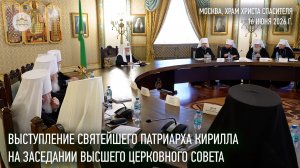 Выступление Святейшего Патриарха Кирилла на заседании Высшего Церковного Совета
