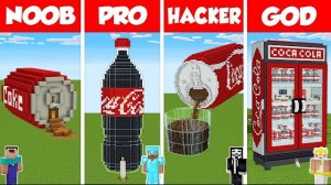 Minecraft COLA TNT HOUSE BUILD CHALLENGE - НУБ против ПРОФИ, ХАКЕР против БОГА / Анимация