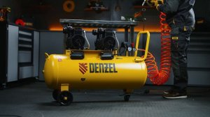 Компрессор безмасл. малошумный Denzel DLP-3000/100, 3 кВт, 2x1,5 кВт,100 л, 2850 об/мин,500 л/мин 58