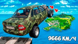 Как далеко чит тачка улетит с огромного трамплина в ГТА 5? GTA 5 Online
