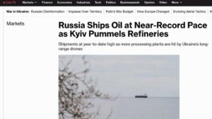 ‼️🇷🇺🛢 Россия нарастила морской экспорт нефти почти до рекордных уровней, — Bloomberg