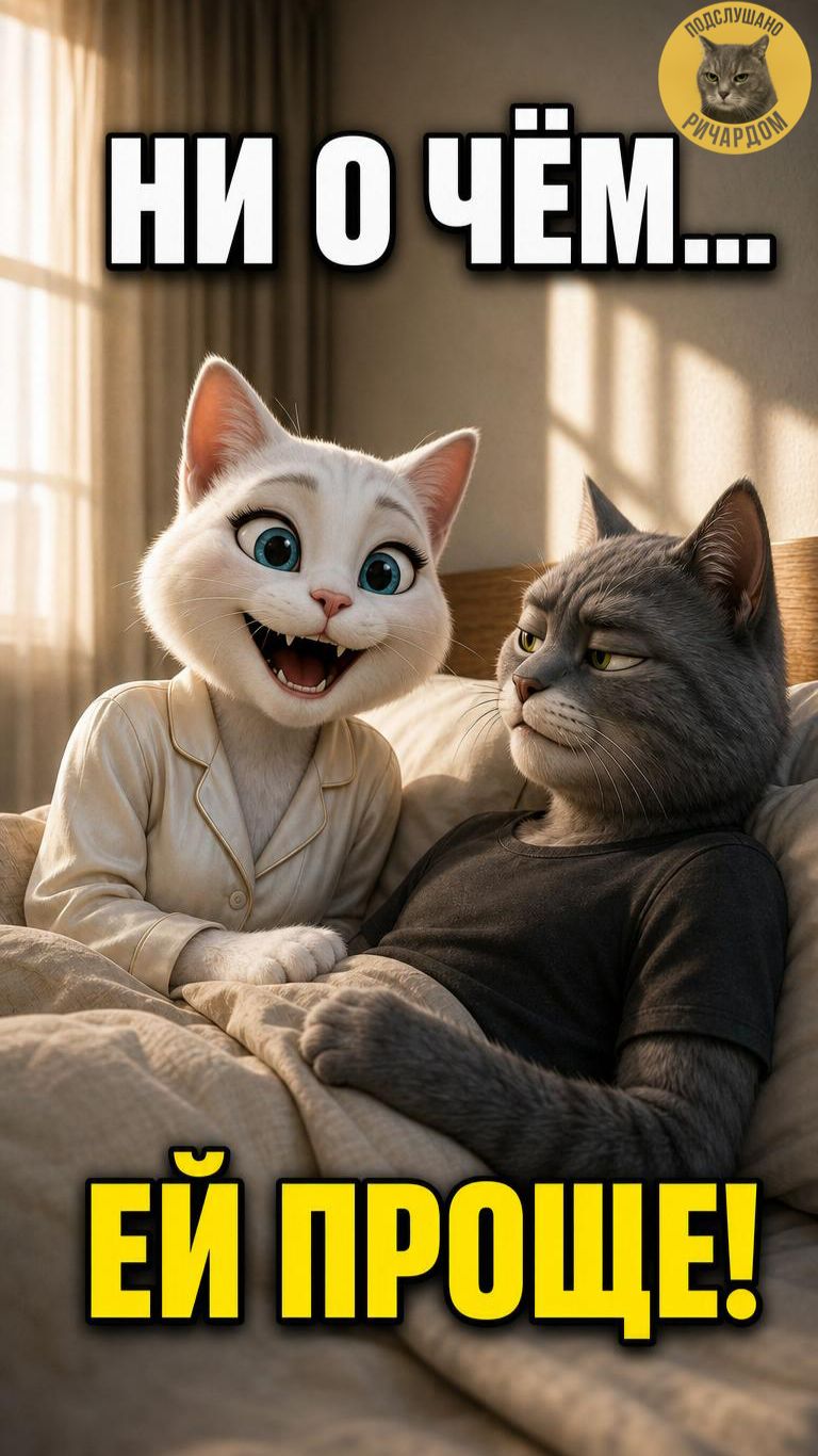 Когда она тоже "ни о чём" думает... 😂🐱