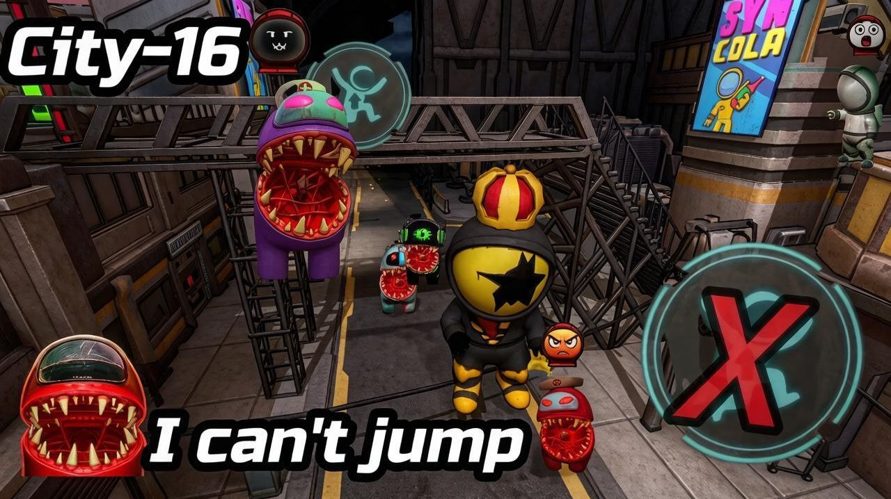 Imposter 3D: Online Horror, but I can't jump❌ on the City-16 map🏙Challenge. смотреть онлайн