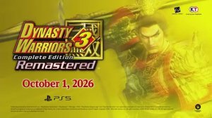 Dynasty Warriors 3 Complete Edition Remastered — обзорный трейлер PS5