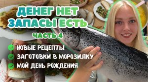 Мне подарили РЫБУ! Меню на 5 дней из запасов. ЗАГОТОВКИ из красной рыбы и зелени. Лазанья и хлеб