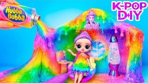 Картонный, Слаймово-радужный и Золотой Дом для Хантрикс! 12 DIY поделок для кукол L.O.L.