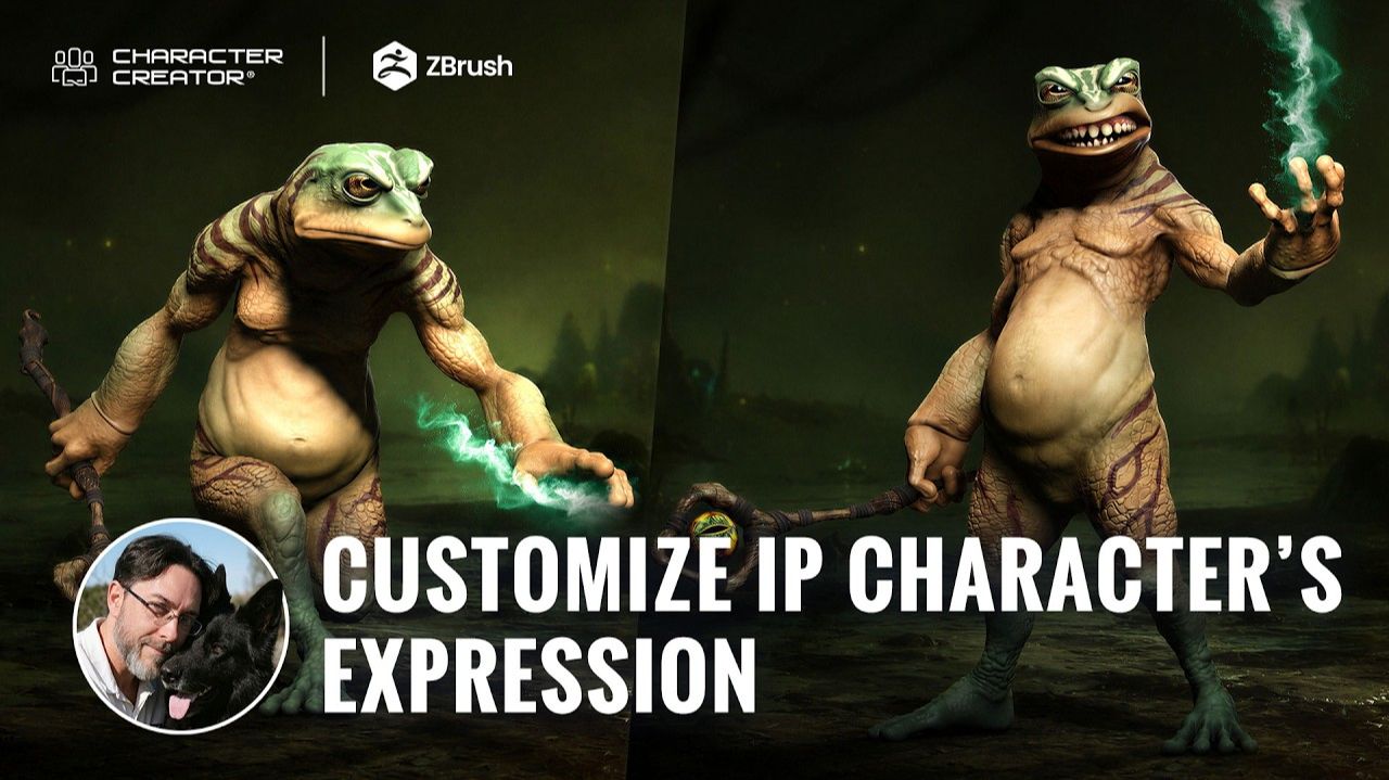 ZBrush Face Tools для Character Creator 5: Кастомные эмоции и динамические морщины для инопланетян! смотреть онлайн