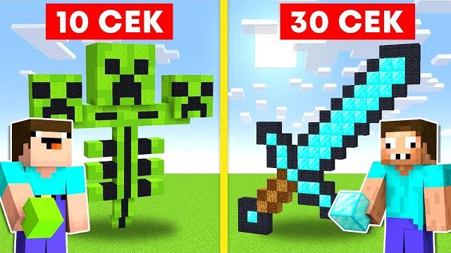 НУБ И ПРО СТРОЯТ САМЫЕ СЛОЖНЫЕ ПОСТРОЙКИ ЗА 10 СЕКУНД В МАЙНКРАФТ ! БИТВА СТРОИТЕЛЕЙ MINECRAFT смотреть онлайн