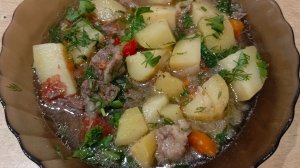 картошка с мясом и овощами в авганском казане!