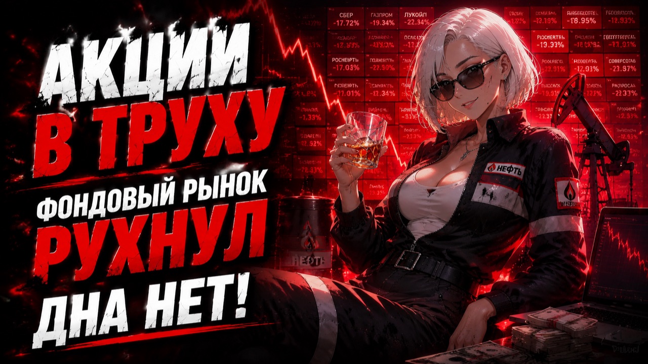 Акции РФ РУХНУЛИ! Фондовому рынку ПИ**А 💀 смотреть онлайн