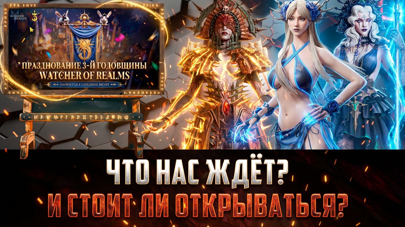 БАННЕРЫ И СОБЫТИЯ! АНОНС ГОДОВЩИНЫ ИГРЫ! #watcherofrealms смотреть онлайн