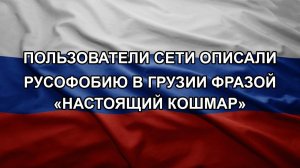 Пользователи сети описали русофобию в Грузии фразой «настоящий кошмар»