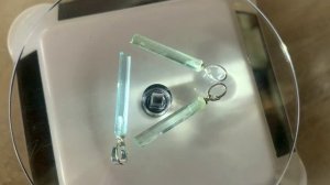 Подвески из кристаллов аквамарина, берилла (1)