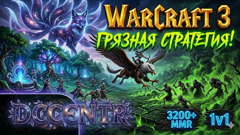 ГРЯЗНАЯ СТРАТЕГИЯ за Эльфов! Разнос Нежити через Гиппогрифов? (3200+ MMR) | Warcraft 3 DCCentR 23