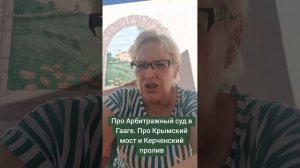 Про Арбитрадный суд в Гаае: про Крымский мост и Керченский пролив