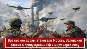 Вражеские дроны атаковали Москву. Зеленский заявил о принуждении РФ к миру через силу