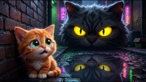 Крошечного котёнка преследует ЗЛОЙ бездомный кот!😿 #Эпизод 2