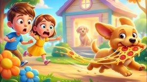 Собака украла нашу пиццу!🍕🐶 #Милая моральная история для детей