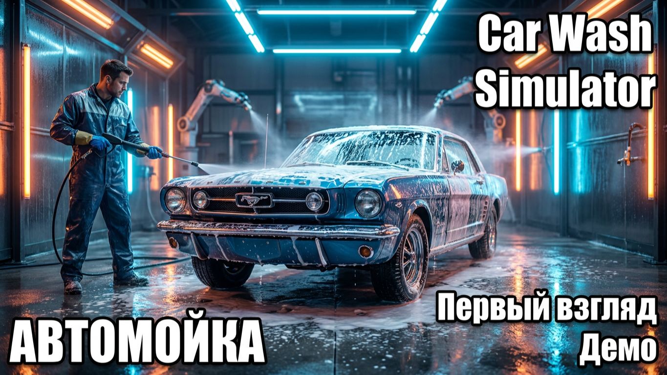 Car Wash Simulator - СИМУЛЯТОР АВТОМОЙКИ (Demo)🕹Первый взгляд, обзор геймплей