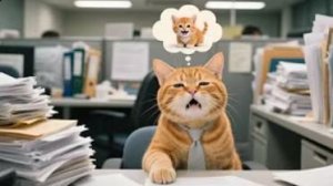 GINGER'S DAILY MEOW - МАМА-КОШКА ЗАНЯТА НА РАБОТЕ — К СЧАСТЬЮ, РЫЖИК ПРИСМОТРЕЛА ЗА ДОМОМ 🐱💼