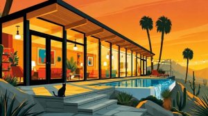 Your Private Retro Oasis ｜ 1950s West Coast Exotica Summer Jazz ｜ Living Art
