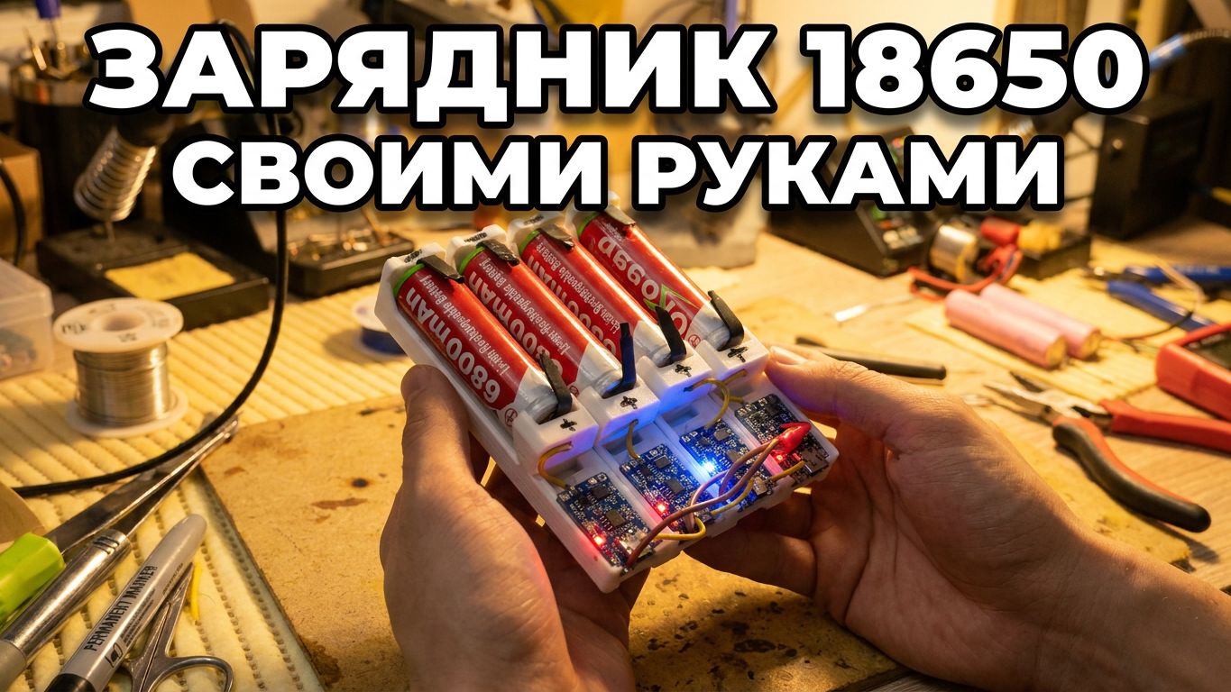 Зарядник 18650 Литий-ионных (Li-Ion) аккумуляторов | Своими руками | 3Д принтер