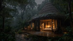 ТРОПИЧЕСКИЙ ДОЖДЬ С ГРОЗОЙ ДЛЯ КРЕПКОГО СНА 🌧️🌴 БЫСТРОЕ ЗАСЫПАНИЕ И РАССЛАБЛЕНИЕ
