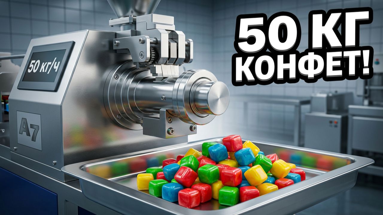 Мини-линия для производства жевательных конфет Китай #конфеты #производство #китай смотреть онлайн