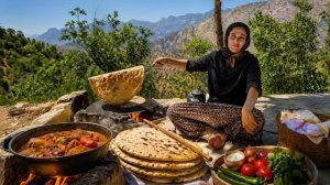 Настоящая пещерная жизнь в Иране. Выпечка хлеба и традиционная кухня в горах Загрос. Иран